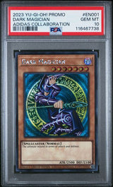 2023 YU-GI-OH! PROMO DARK MAGICIAN #EN001 ADIDAS COLLABORATION PSA 10 front - PSA cert 116467738