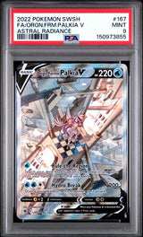 2022 POKEMON SWORD & SHIELD ASTRAL RADIANCE ORGN.FRM.PALKIA V #167 ASTRAL RADIANCE PSA 9 front - PSA cert 150973855