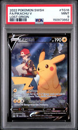 2022 POKEMON SWORD & SHIELD LOST ORIGIN PIKACHU V #TG16 LOST ORIGIN PSA 9 front - PSA cert 150973862