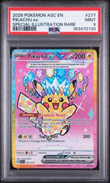 2026 POKEMON ASC EN-ASCENDED HEROES PIKACHU EX #277 SPECIAL ILLUSTRATION RARE PSA 9 front - PSA cert 163470130