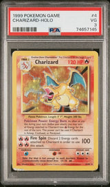 1999 POKEMON GAME CHARIZARD-HOLO #4 PSA 3 front - PSA cert 74657145