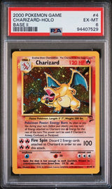 2000 POKEMON GAME BASE II CHARIZARD-HOLO #4 BASE II PSA 6 front - PSA cert 94407529