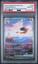 2023 POKEMON MEW EN-151 CHARIZARD EX #199 SPECIAL ILLUSTRATION RARE PSA 10 front - PSA cert 103372352