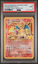 2021 POKEMON CELEBRATIONS CLASSIC COLLECTION CHARIZARD-HOLO #4 CLASSIC COLL-BASE SET PSA 9 front - PSA cert 113114187