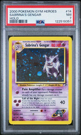 2000 POKEMON GYM HEROES SABRINA'S GENGAR #14 HOLO PSA 7 front - PSA cert 122519351