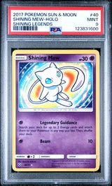 2017 POKEMON SUN & MOON SHINING LEGENDS SHINING MEW-HOLO #40 SHINING LEGENDS PSA 9 front - PSA cert 123831600