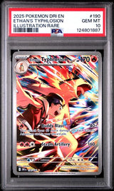 2025 POKEMON DRI EN-DESTINED RIVALS ETHAN'S TYPHLOSION #190 ILLUSTRATION RARE PSA 10 front - PSA cert 124801887