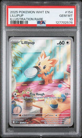 2025 POKEMON WHT EN-WHITE FLARE LILLIPUP #154 ILLUSTRATION RARE PSA 10 front - PSA cert 127702576