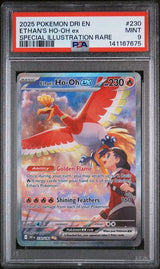 2025 POKEMON DRI EN-DESTINED RIVALS ETHAN'S HO-OH EX #230 SPECIAL ILLUSTRATION RARE PSA 9 front - PSA cert 141167675