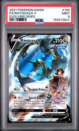 2021 POKEMON SWORD & SHIELD EVOLVING SKIES RAYQUAZA V #194 EVOLVING SKIES PSA 9 front - PSA cert 150973847