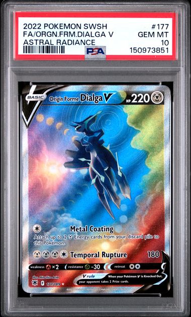 2022 POKEMON SWORD & SHIELD ASTRAL RADIANCE ORGN.FRM.DIALGA V #177 ASTRAL RADIANCE PSA 10 front - PSA cert 150973851