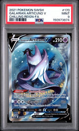 2021 POKEMON SWORD & SHIELD CHILLING REIGN GALARIAN ARTICUNO V #170 CHILLING REIGN-FA PSA 9 front - PSA cert 150973874