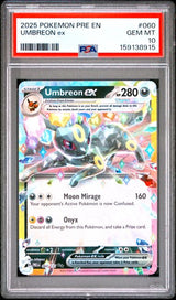 2025 POKEMON PRE EN-PRISMATIC EVOLUTIONS UMBREON EX #060 PSA 10 front - PSA cert 159138915
