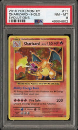 2016 POKEMON XY EVOLUTIONS CHARIZARD-HOLO #11 EVOLUTIONS PSA 8 front - PSA cert 49984802