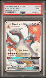 2019 POKEMON SUN & MOON HIDDEN FATES CHARIZARD GX #SV49 HIDDEN FATES PSA 9 front - PSA cert 78625327